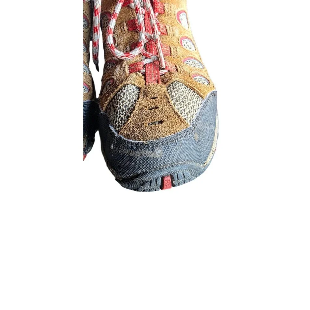 Merrell Kangaroo/Ochre Hiking Trail Shoes Men's US 8.5 Brown Red Suede Vibram